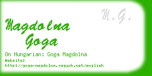 magdolna goga business card